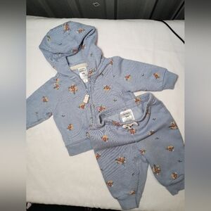 Carter's Blue Floral Baby Outfit
